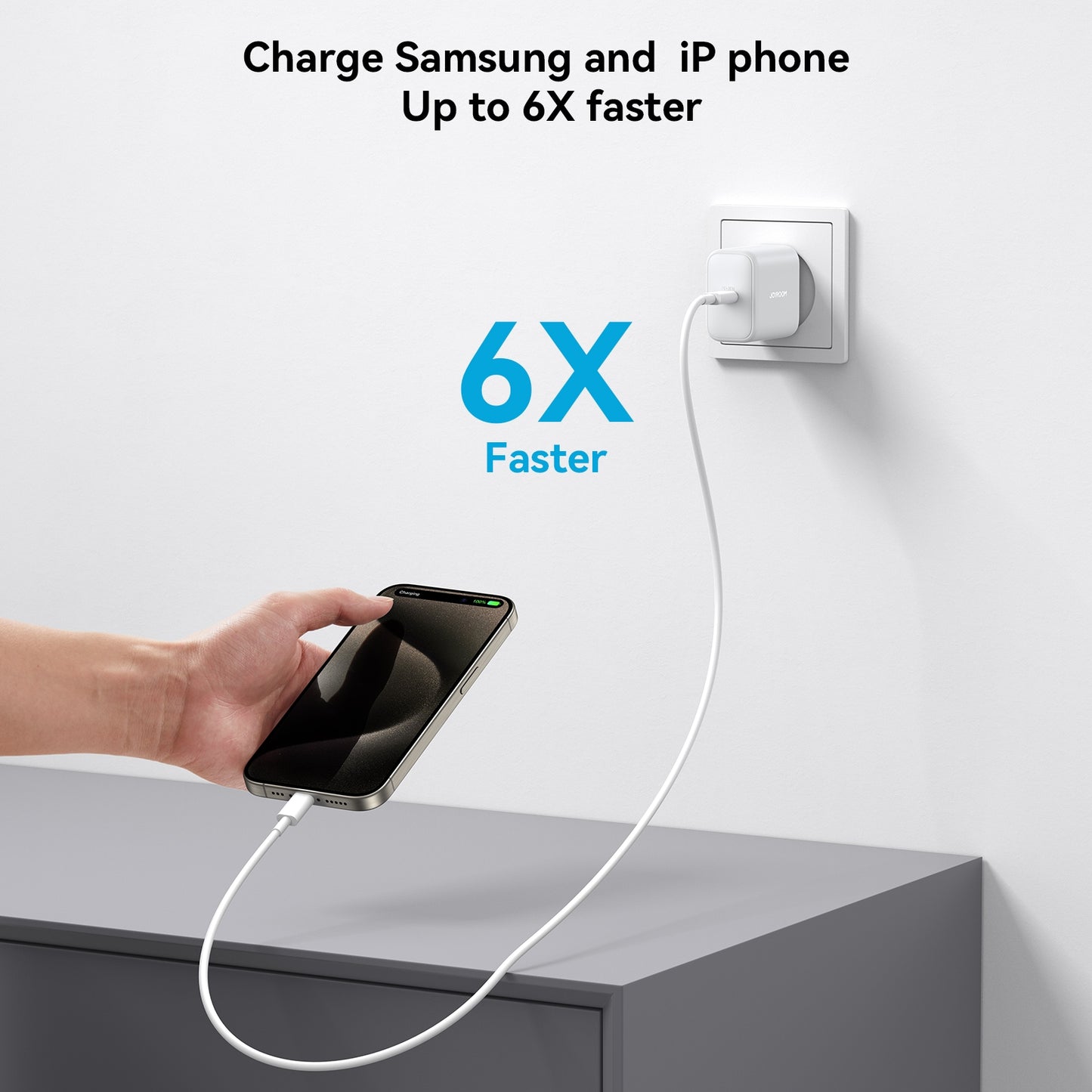 Punjač mreže sa USB-C kablom Joyroom JR-TCF24, 30W, 3A, 1 x USB-C, Bela