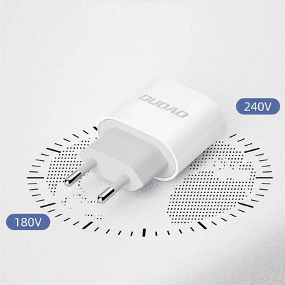 Punjač mreže sa USB-C kablom Dudao A14EUC, 20W, 3A, 1 x USB-C, Crni