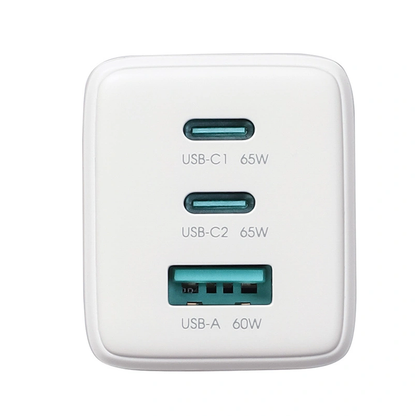 Punjač za mrežu sa USB-C kablom Joyroom JR-TG10, 65W, 3.25A, 1 x USB-A - 2 x USB-C, Bela