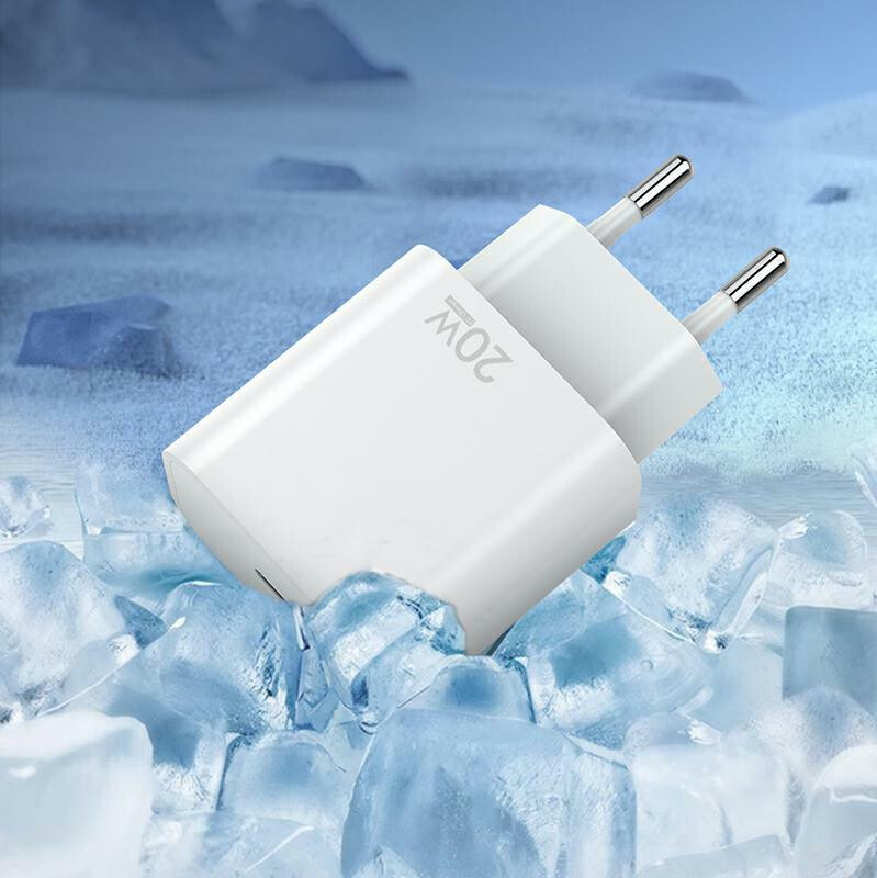 Punjač za mrežu sa USB-C kablom Sendem OG73, 20W, 3A, 1 x USB-C, Bela