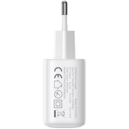 Punjač za mrežu sa USB-C kablom Joyroom JR-TCF20, 20W, 3A, 1 x USB-C, Bel