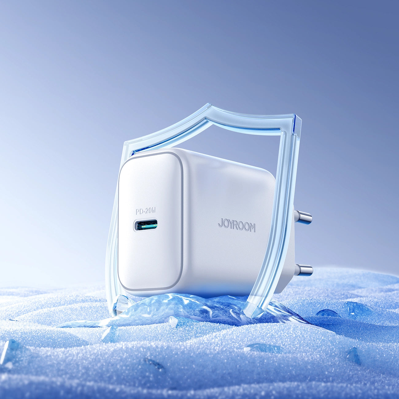 Punjač za mrežu sa Lightning kablom Joyroom JR-TCF20, 20W, 3A, 1 x USB-C, Bela
