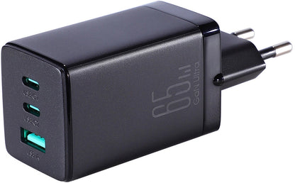 Punjač mreže sa USB-C kablom Joyroom TCG01, 65W, 3.25A, 1 x USB-A - 2 x USB-C, Crni