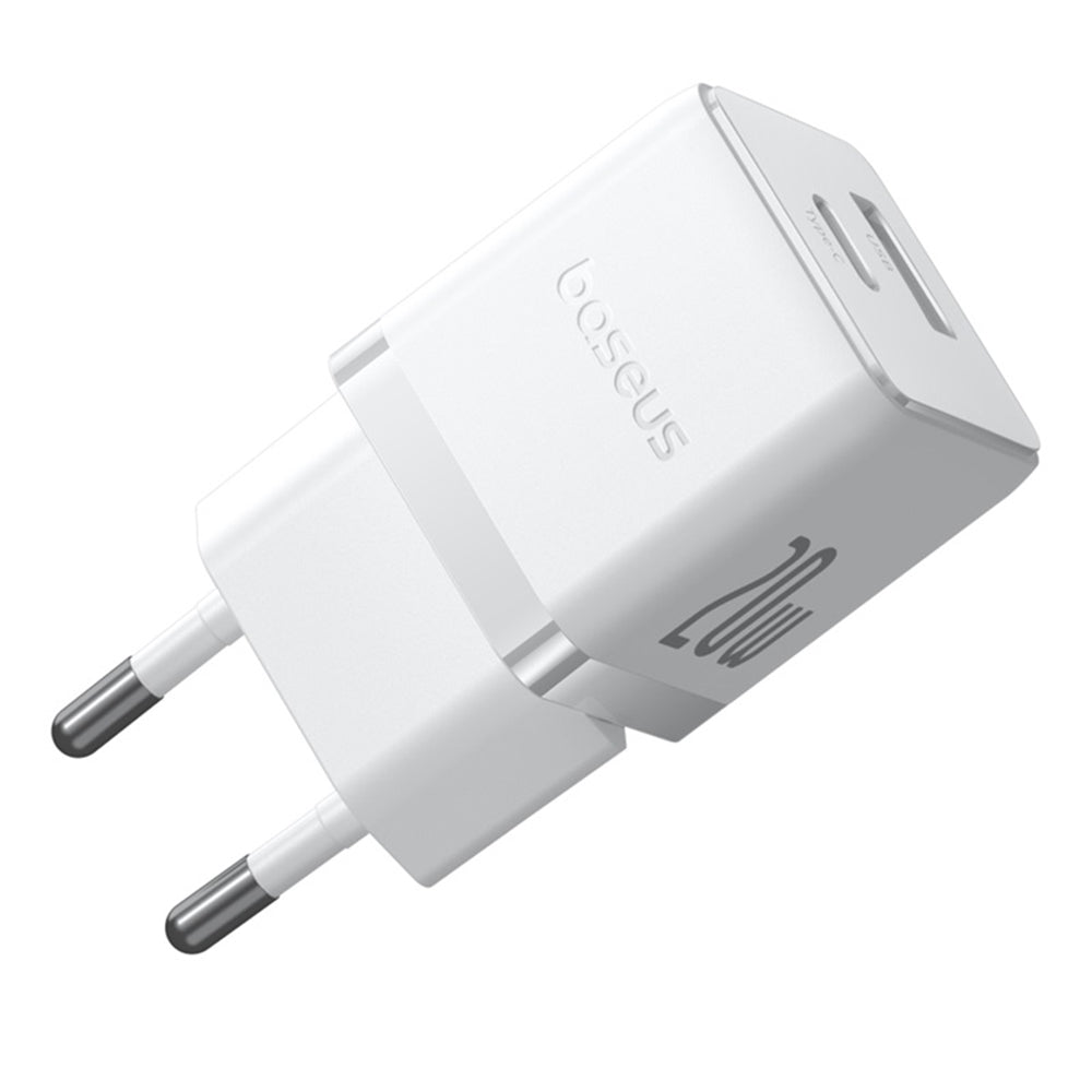 Punjač za mrežu sa USB-C kablom Baseus Palm, 20W, 3A, 1 x USB-A - 1 x USB-C, Beli P10111608213-01