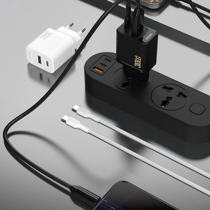 Punjač za mrežu sa USB-C kablom Dudao A27TCEU, 30W, 1 x USB-A - 1 x USB-C, Beli
