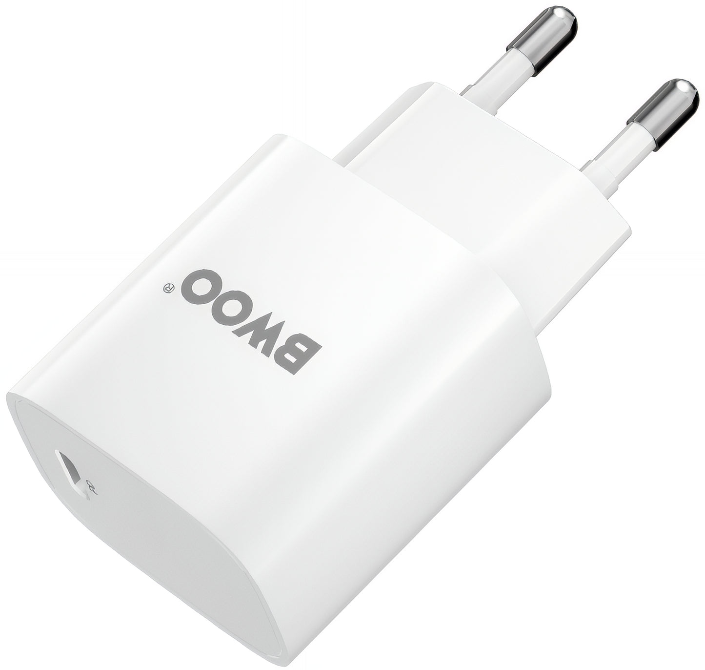 Punjač za mrežu sa USB-C kablom BWOO CDA159, 20W, 3A, 1 x USB-C, Bel