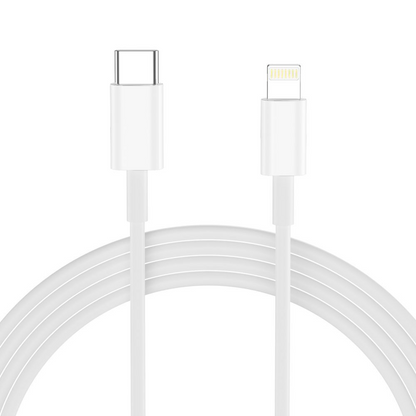 Mrežni punjač sa Lightning kablom Tech-Protect NCA20, 20W, 3A, 1 x USB-A - 1 x USB-C, Bela