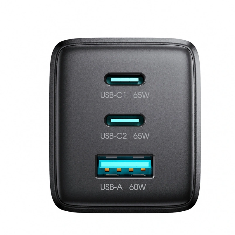 Punjač za mrežu sa USB-C kablom Joyroom JR-TG10, 65W, 3.25A, 1 x USB-A - 2 x USB-C, Crna