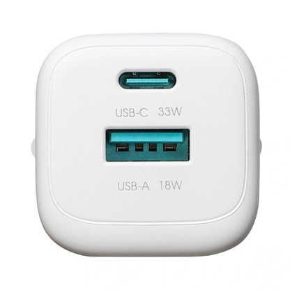 Punjač za mrežu sa USB-C kablom Joyroom JR-TG7, 33W, 3A, 1 x USB-A - 1 x USB-C, Bela