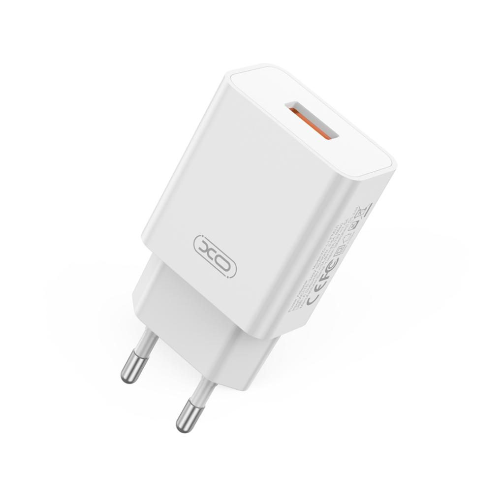 Punjač za mrežu sa microUSB kablom XO Design L127, 18W, 3A, 1 x USB-A, Bela