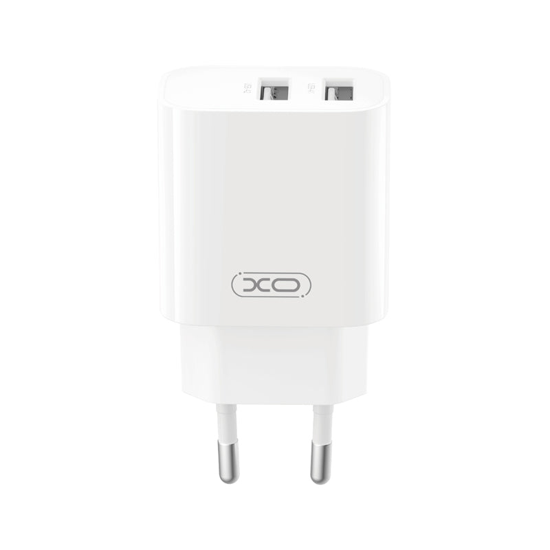 Mrežni punjač sa Lightning kablom XO Design CE55, 12 W, 2,4 A, 2 x USB-A, beli