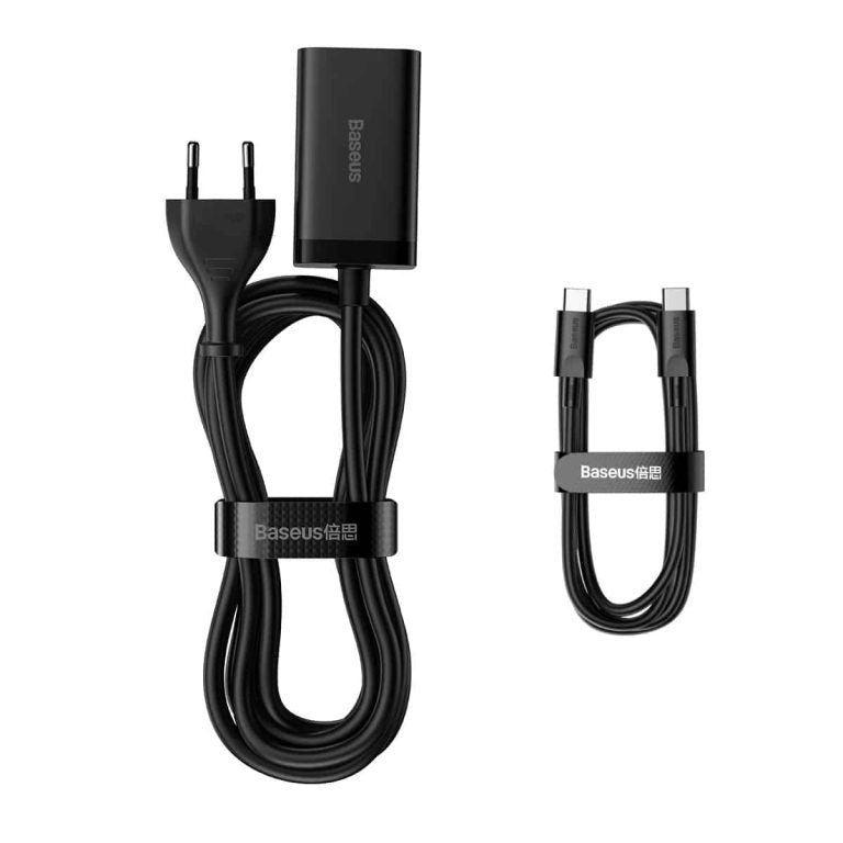 Punjač Baseus GaN3 Pro stacionarna stanica, 65W, 3A, 2 x USB-A - 2 x USB-C, Crni CCGP040101