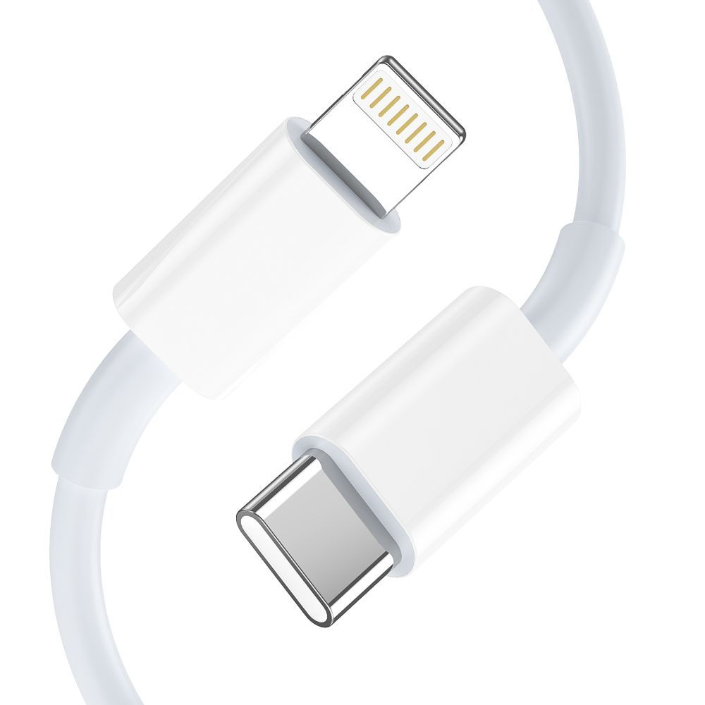 Mrežni punjač sa Lightning kablom Tech-Protect NCA20, 20W, 3A, 1 x USB-A - 1 x USB-C, Bela