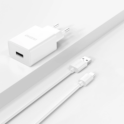 Punjač za mrežu sa USB-C kablom Dudao A4EU, 10W, 2.1A, 1 x USB-A, Bela