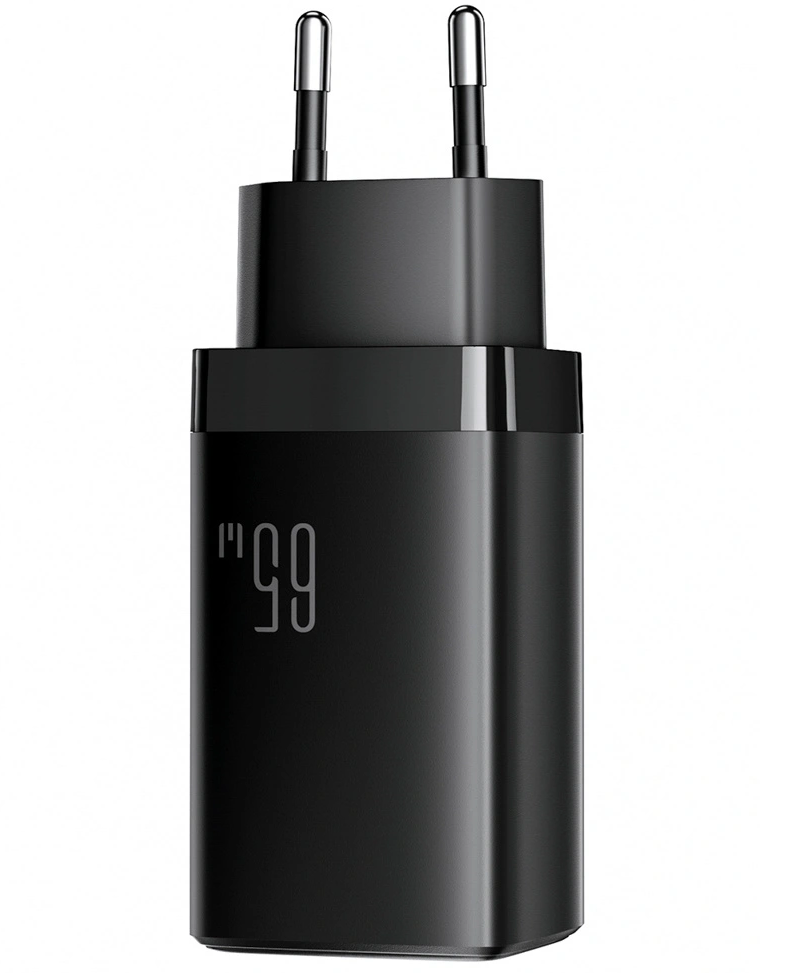 Punjač za mrežu sa USB-C kablom Joyroom JR-TG10, 65W, 3.25A, 1 x USB-A - 2 x USB-C, Crna