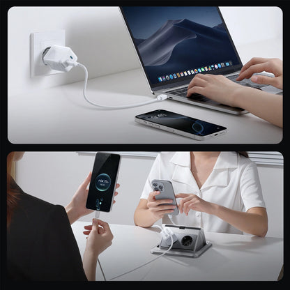 Punjač za mrežu sa USB-C kablom Joyroom JR-TCL05, 45W, 3A, 2 x USB-C, Bel