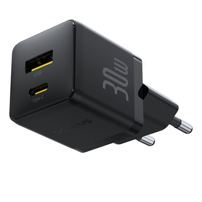 Mrežni punjač sa USB-C kablom Baseus Palm, 30W, 3A, 1 x USB-A - 1 x USB-C, Crni P1011160A113-01