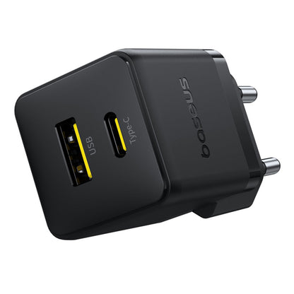 Mrežni punjač sa USB-C kablom Baseus Palm, 30W, 3A, 1 x USB-A - 1 x USB-C, Crni P1011160A113-01