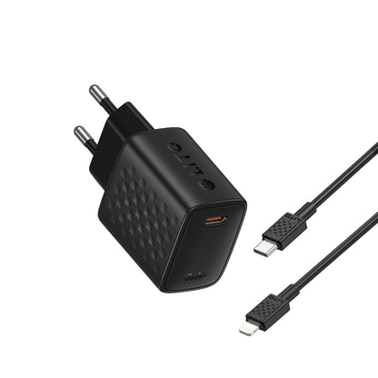 Punjač mreže sa Lightning kablom Lito LC17L, 30W, 3A, 1 x USB-C, Crni