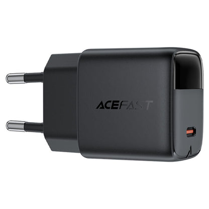 Punjač mreže sa USB-C kablom Acefast A113 Display, 20W, 3A, 1 x USB-C, Crni