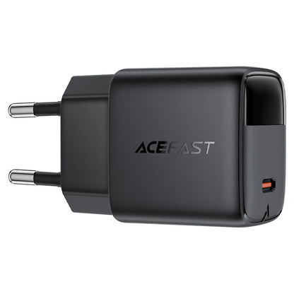 Punjač mreže sa USB-C kablom Acefast A115 Display, 30W, 3A, 1 x USB-C, Crni