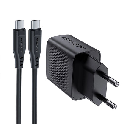 Punjač za mrežu sa USB-C kablom Acefast A82, 20W, 3A, 1 x USB-C, Crni