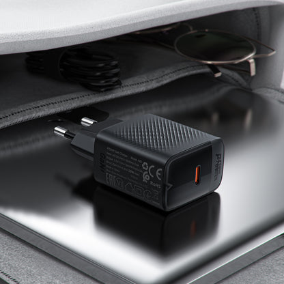 Punjač za mrežu sa USB-C kablom Acefast A82, 20W, 3A, 1 x USB-C, Crni