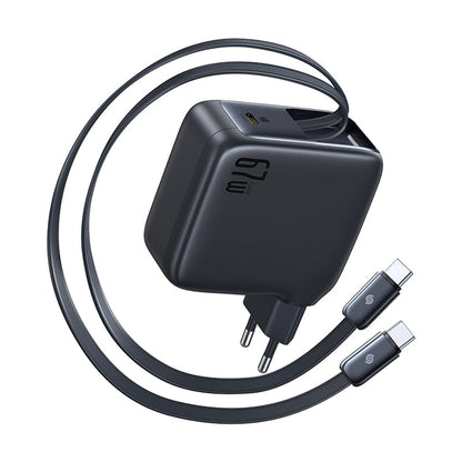 Punjač mreže sa USB-C kablom Baseus EnerCore CJ21, 67W, 3.35A, 1 x USB-C, Crni E0120G00