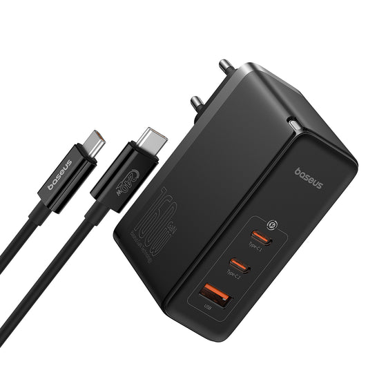 Punjač mreže sa USB-C kablom Baseus GaN5 Pro, 160W, 5A, 1 x USB-A - 2 x USB-C, Crni P10110825113-00