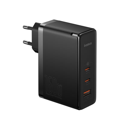 Punjač mreže sa USB-C kablom Baseus GaN5 Pro, 160W, 5A, 1 x USB-A - 2 x USB-C, Crni P10110825113-00