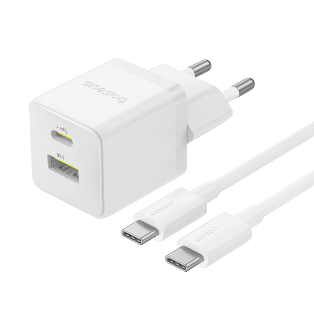 Punjač mreže sa USB-C kablom Baseus Palm, 30W, 3A, 1 x USB-A - 1 x USB-C, Beli P1011160A213-01