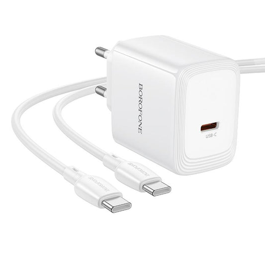 Mrežni punjač sa USB-C kablom Borofone BN33 Fuente, 40W, 1 x USB-C, Bela