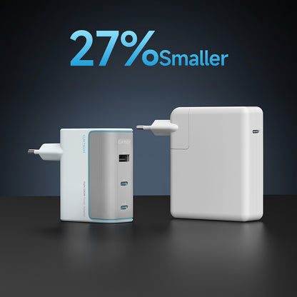 Mrežni punjač sa USB-C kablom Cuktech, 100W, 5A, 1 x USB-A - 2 x USB-C, Bela CKAD1003EUGW