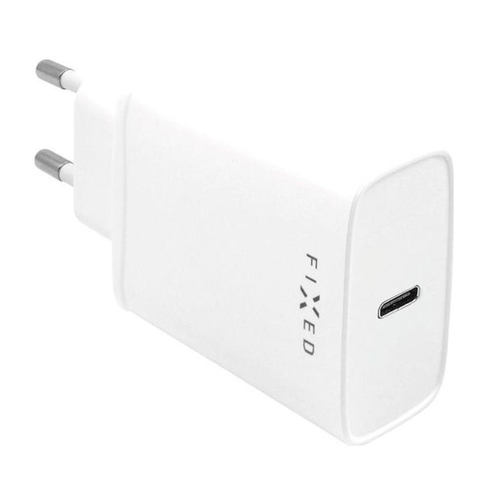 Punjač mreže sa USB-C kablom Fixed, 20W, 3A, 1 x USB-C, Beli
