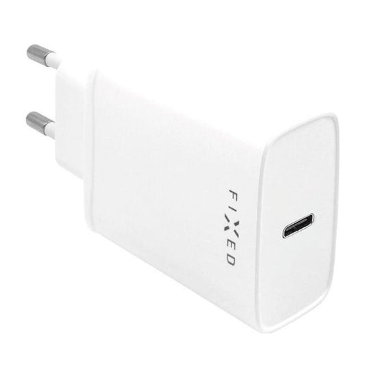Punjač mreže sa USB-C kablom Fixed, 20W, 3A, 1 x USB-C, Beli