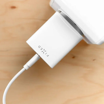 Punjač mreže sa USB-C kablom Fixed, 20W, 3A, 1 x USB-C, Beli