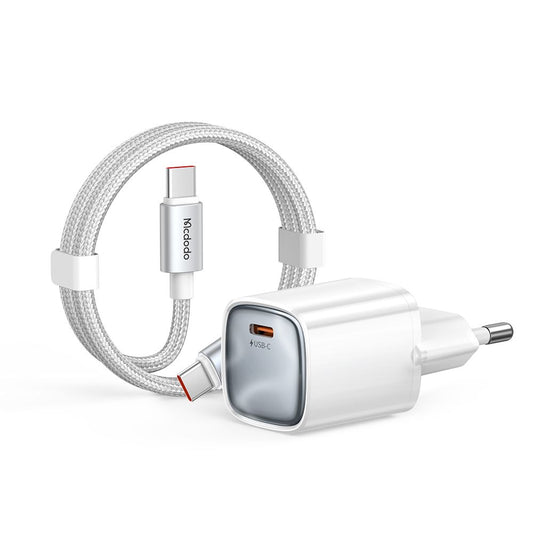 Punjač za mrežu sa USB-C kablom Mcdodo Nano CH-8263, 65W, 3.25A, 1 x USB-C, Bela