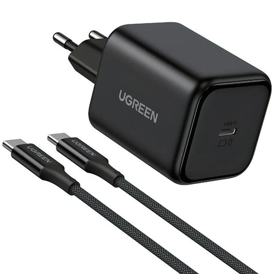 Mrežni punjač sa USB-C kablom UGREEN X524 (65054), 45W, 3A, 1 x USB-C, Crna