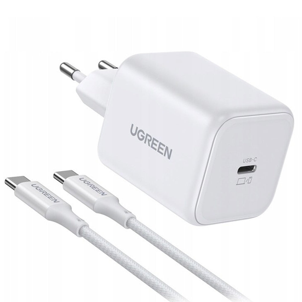 Mrežni punjač sa USB-C kablom UGREEN X524 (65055), 45W, 3A, 1 x USB-C, Bela