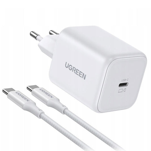 Mrežni punjač sa USB-C kablom UGREEN X524 (65055), 45W, 3A, 1 x USB-C, Bela