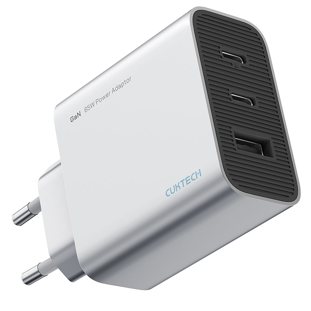 Punjač za mrežu Cuktech, 65W, 3.25A, 1 x USB-A - 2 x USB-C, Bela CUK0A15CEUSL