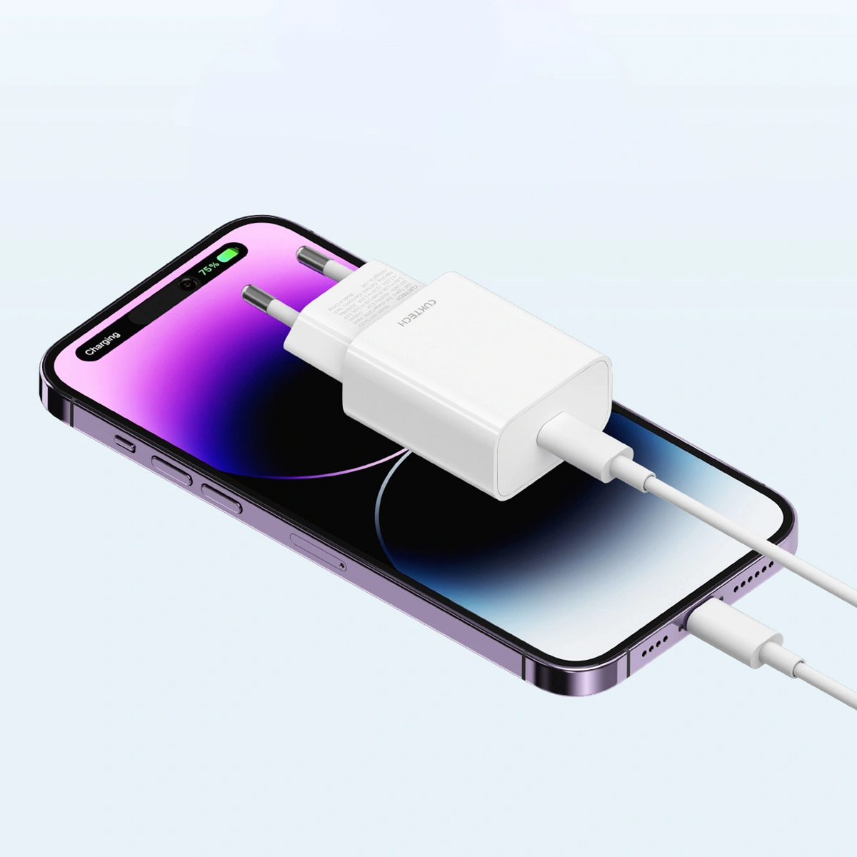 Punjač za mrežu Cuktech HA716C, 20W, 3A, 1 x USB-C, Bela