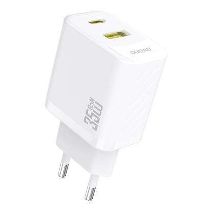 Punjač mreže Dudao A27 Max, 35W, 1 x USB-A - 1 x USB-C, Beli