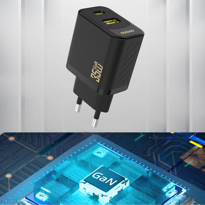 Punjač za mrežu Dudao A27 Max, 35W, 1 x USB-A - 1 x USB-C, Crna