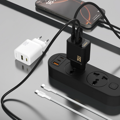 Punjač mreže Dudao A27 Max, 35W, 1 x USB-A - 1 x USB-C, Beli