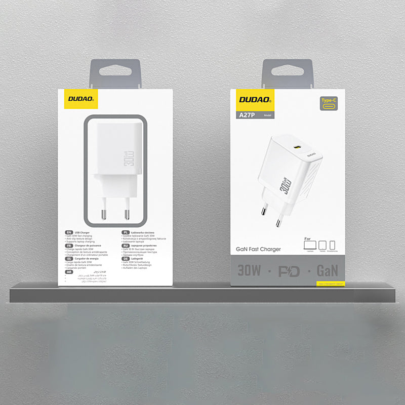 Punjač za mrežu Dudao A27P, 30W, 3A, 1 x USB-C, Beli