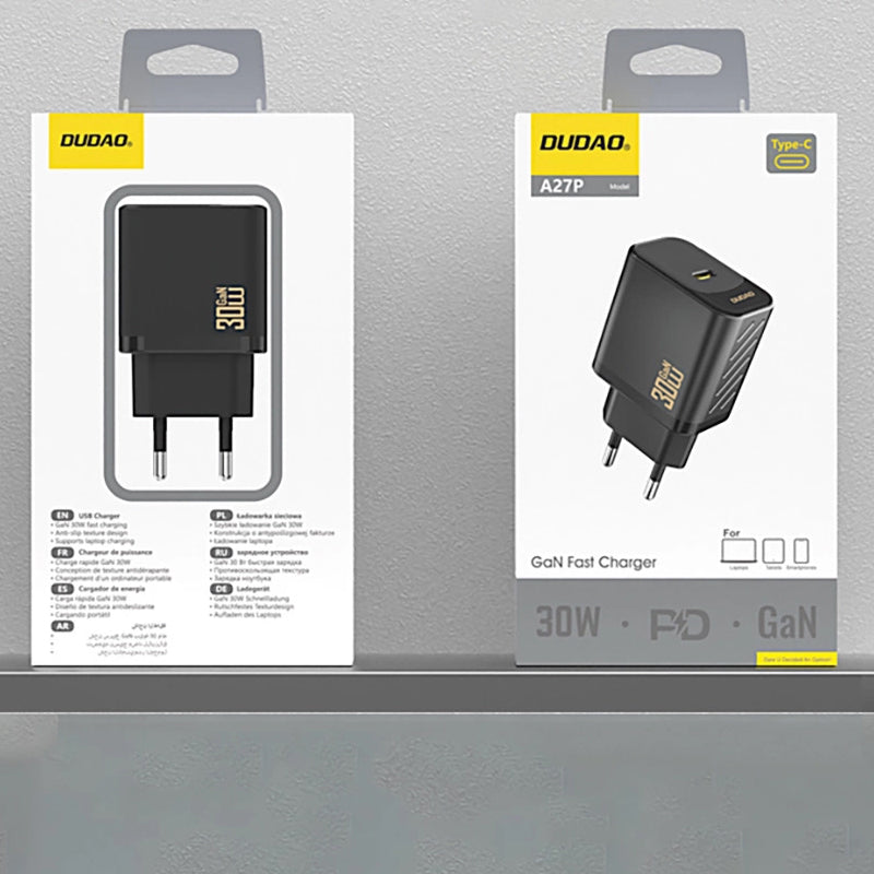 Punjač za mrežu Dudao A27P, 30W, 3A, 1 x USB-C, Crni