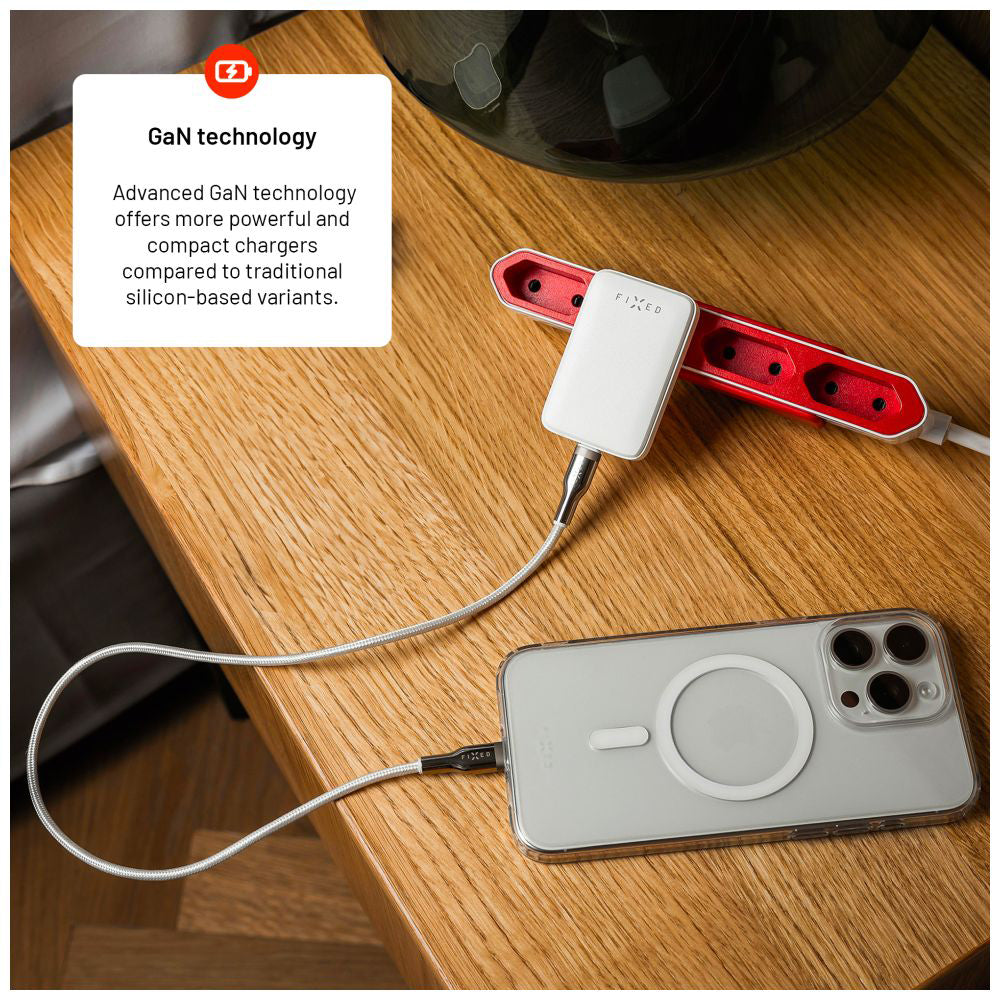 Punjač mreže Fixed, 30W, 3A, 1 x USB-C, Beli