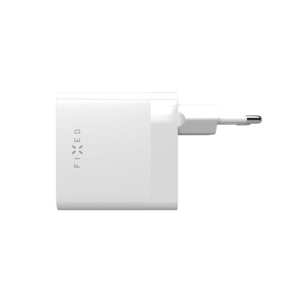 Punjač mreže Fixed, 65W, 3.25A, 2 x USB-C, Beli