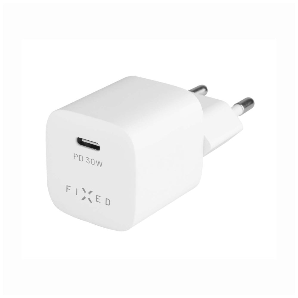 Punjač mreže Fixed Mini, 30W, 3A, 1 x USB-C, Beli